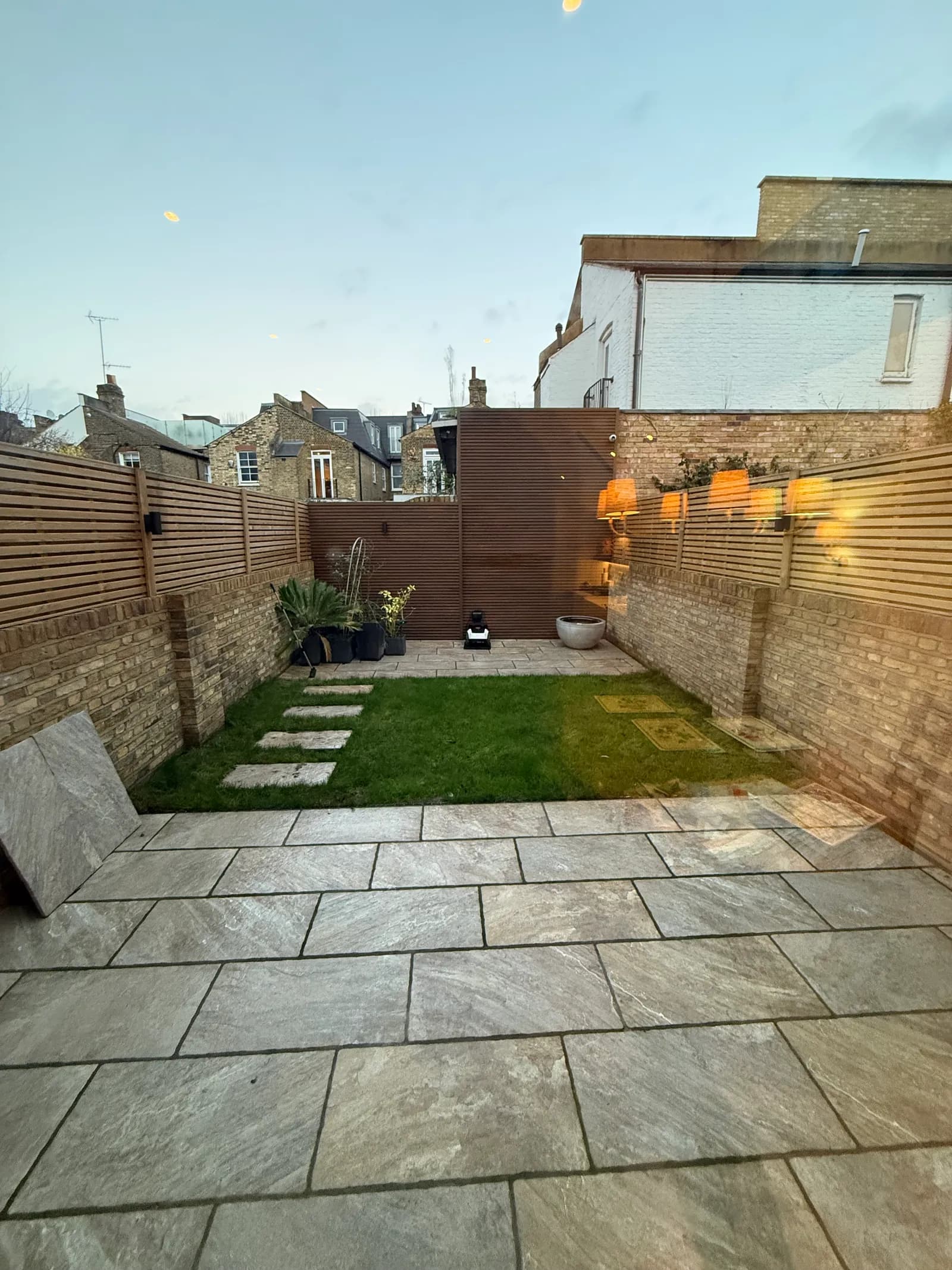 Landscaped garden behind a London home